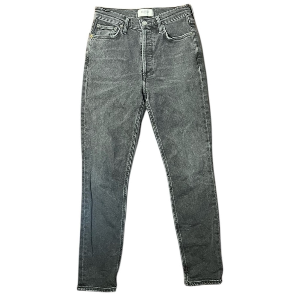 AGOLDE Denim High Rise Black Wash Jeans Button Fly Size 26